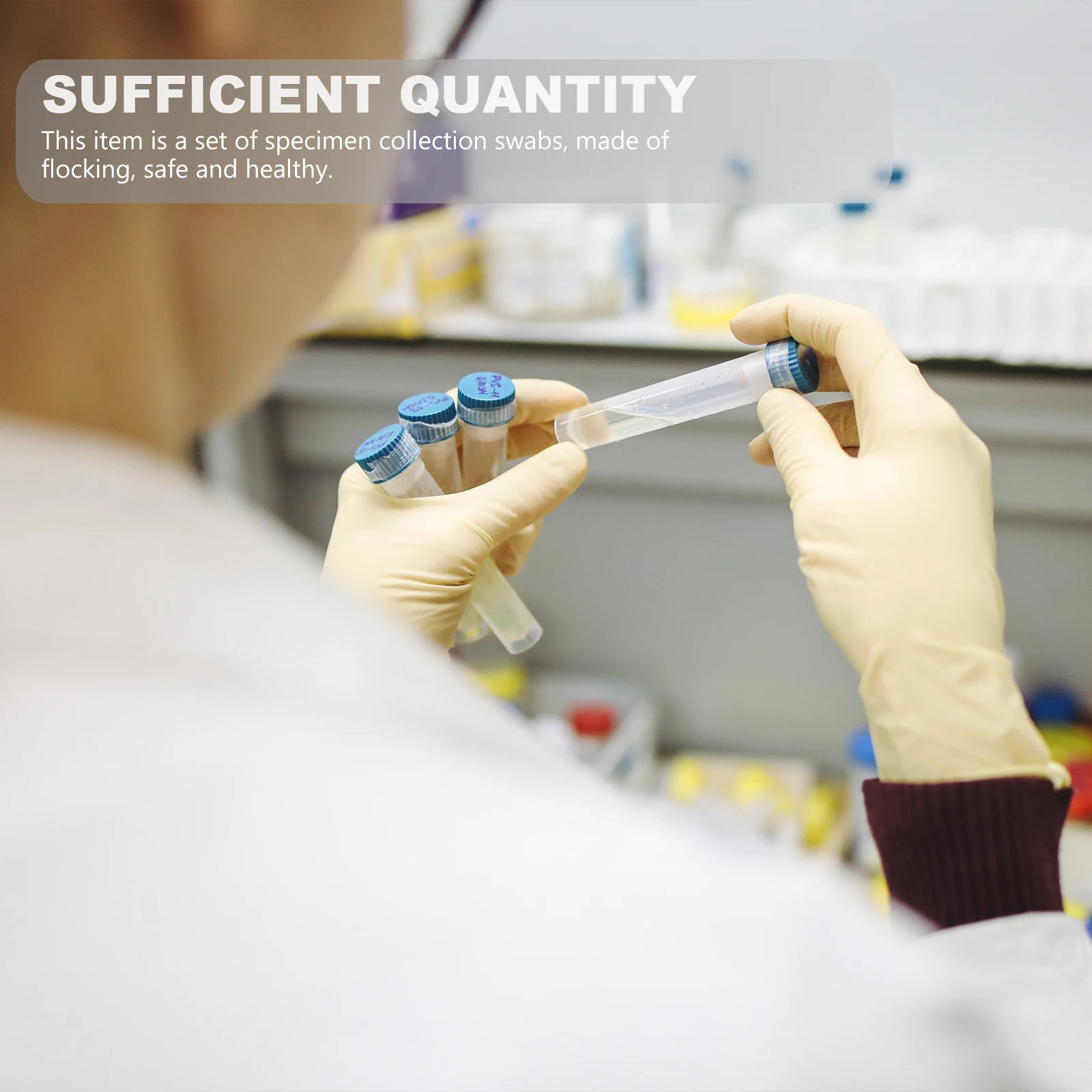 20 قطعة مسحات الحلق المتاح نهاية واحدة أخذ العينات العصي الاستخدام عن طريق الفم عينة جمع مسحات اختبار البلعوم مختبرات عيادات