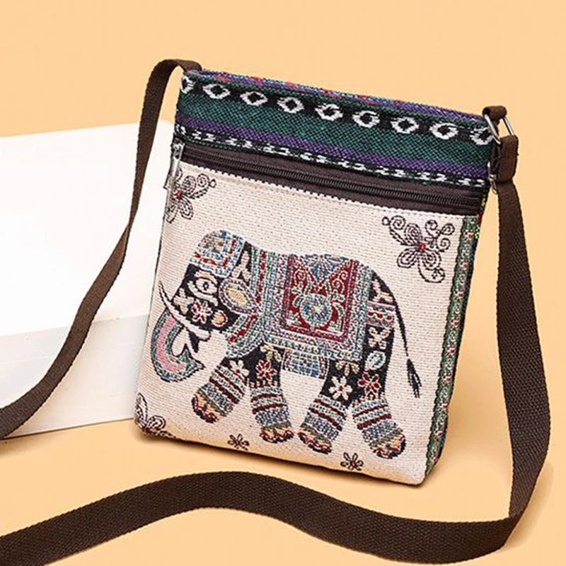 Damen-Umhängetasche, Handytasche, bestickte Umhängetasche im Ethno-Stil, kleine Retro-Leinentasche – Detail 18
