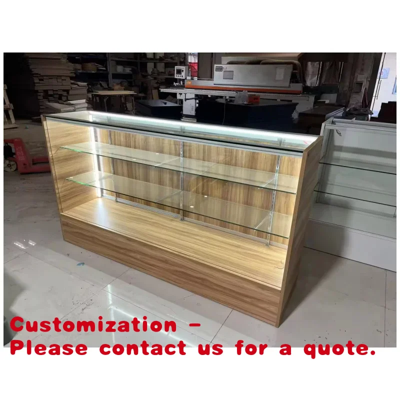 

Customize.Cheap Wooden Frame Display Counter Tobacco Shop Smoke Shop Accessories Hot Selling Display Cabinets with Shelves a