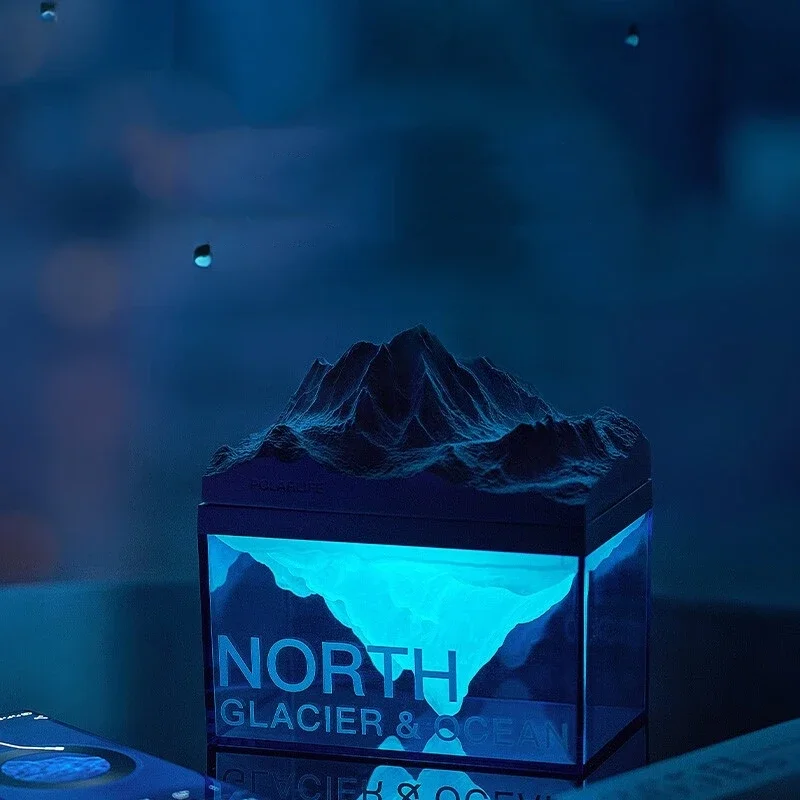 

Creative Glacier Sleeping Lamp Desktop Atmosphere Lamp Ornaments Wireless Bluetooth Speakers for Men and Women's Birthday Gifts
