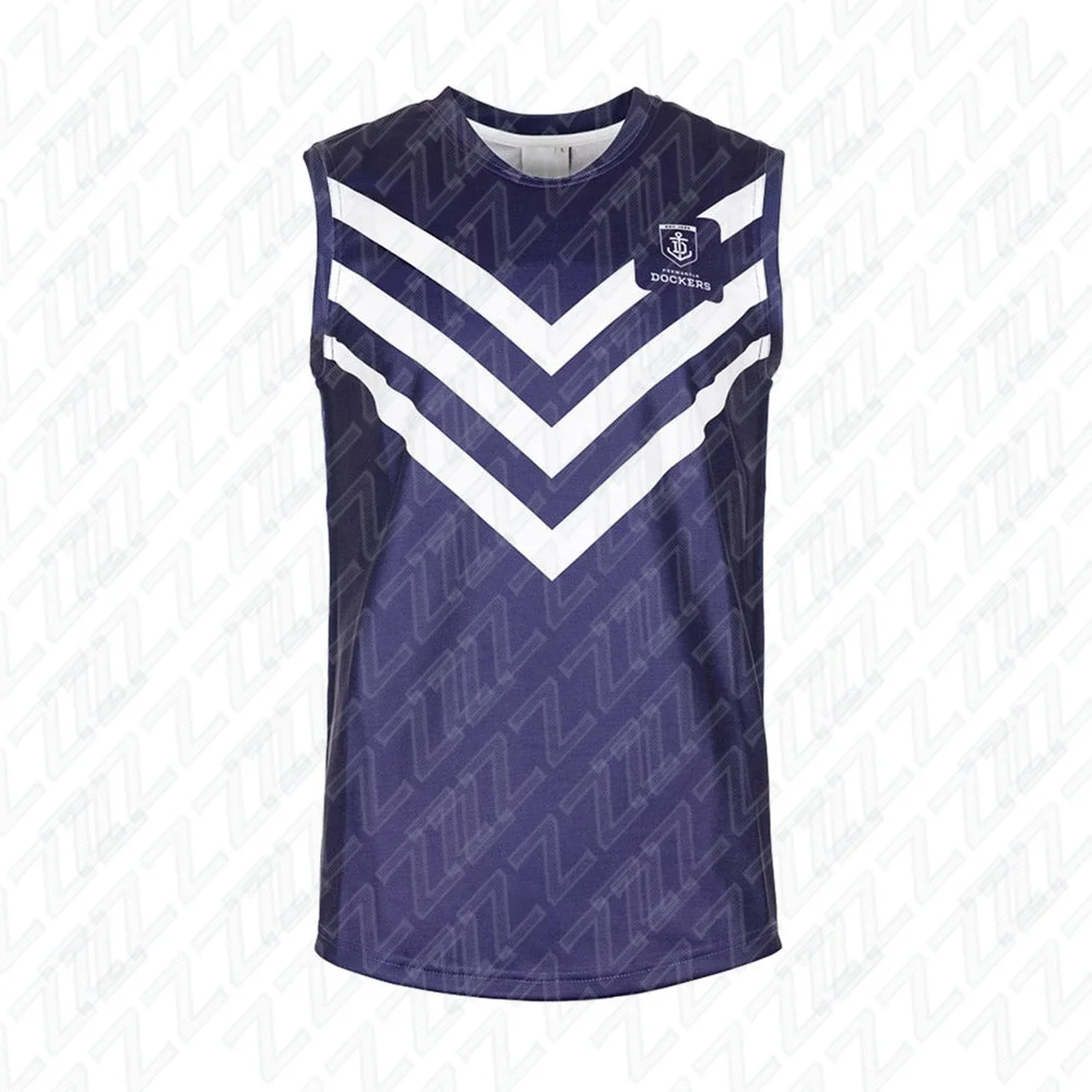 Fremantle Dockworkers,Youth Training Vests,Sports and Fitness Vests,Sleeveless Australian Football Jerseys,Replica Team Uniforms