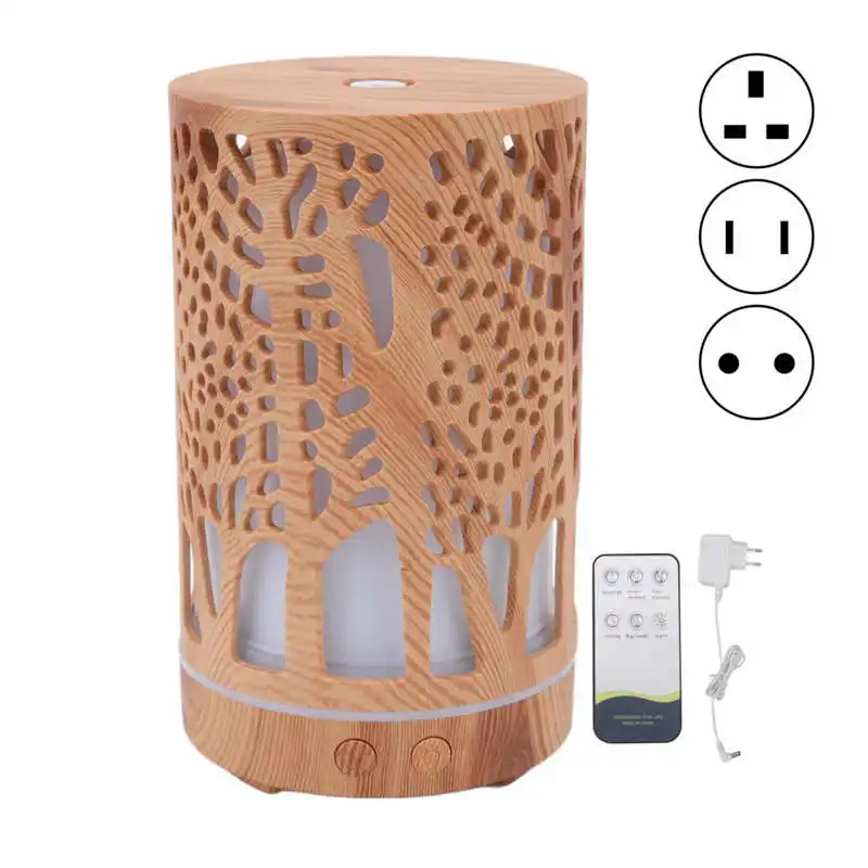 Humidificador de Aroma de 200ml, difusor de aceite esencial con Control remoto, 7 colores de luz LED, Reino Unido/EE. UU./UE, 100-240V