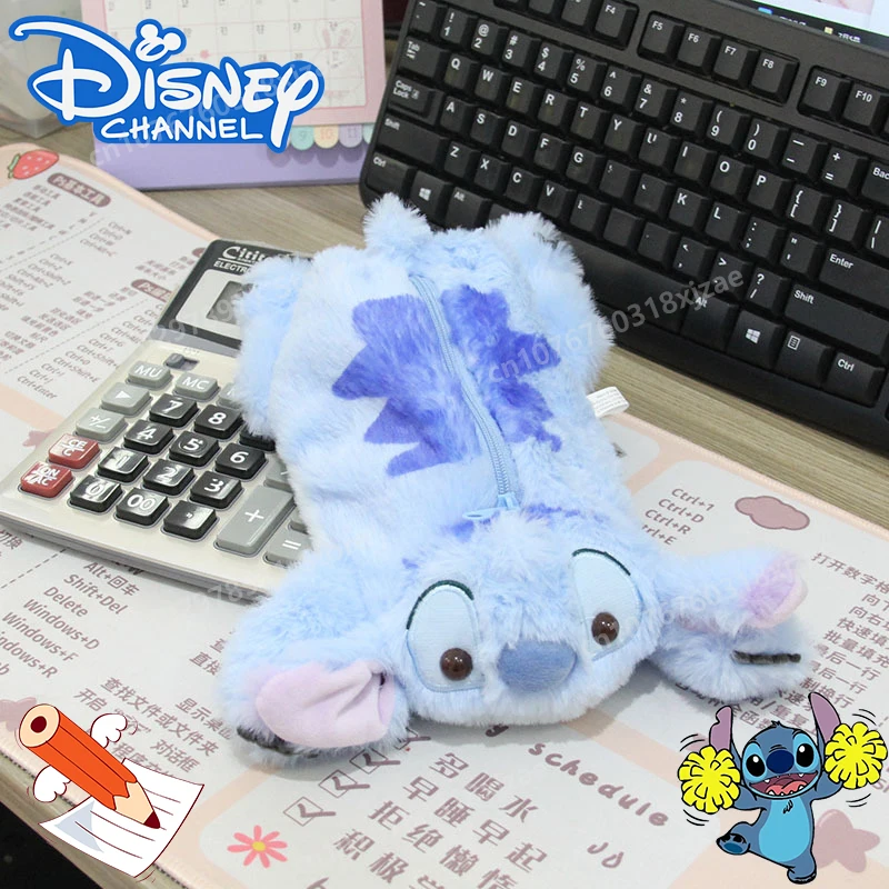 

Disney Stitch Plush Cute Pencil Case Cartoon Plush Pen Bags Kids School Stationery Children Novelty Styling Back-to-school Gifts