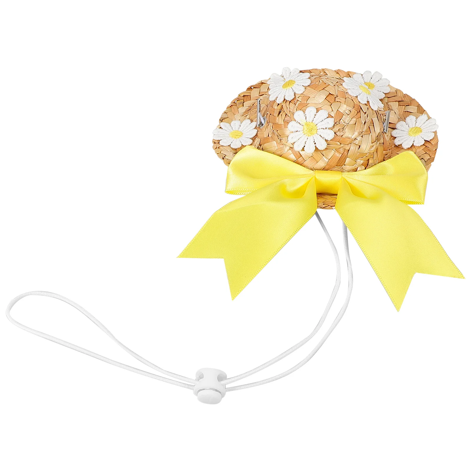 

Pet Sun Straw Material Lightweight Safe Summer Dogs Kitten Accessories Dog Hat Pet Cats Summer Straw Hat For Dog Party