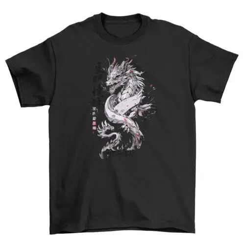 

Heaven Dragon Anime - Unleash Your Inner Dragon! Funny T-shirt, 100% Cotton, Uni