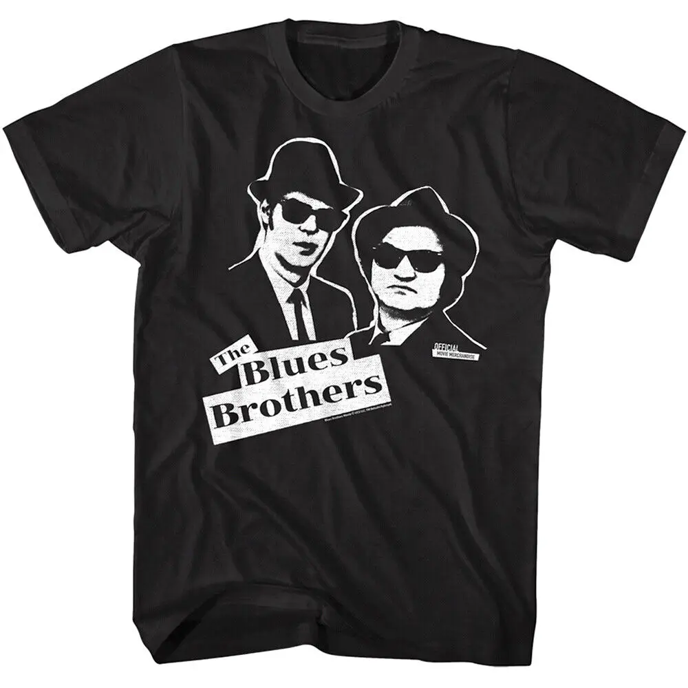 Blues Brothers Jake Elwood Stencil Men's T Shirt Belushi Aykroyd Last Exit