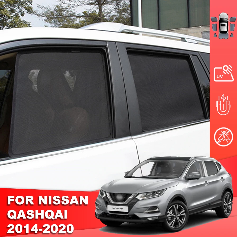 

For Nissan QASHQAI J11 2013-2021 Magnetic Car Sunshade Shield Front Windshield Curtain Rear Side Baby Window Sun Shade Visor