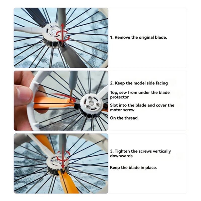 Propeller Blade Replacement Parts For DJI FLIP Removable Drone Propeller Blade Set Drone Accessories Red