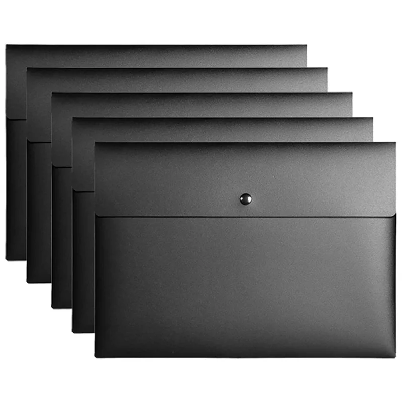 

A34M-10 Folder Folder Pocket Gram Plastic Envelope Flat File Letter Organizer With Snap Closure A4 Letter Size