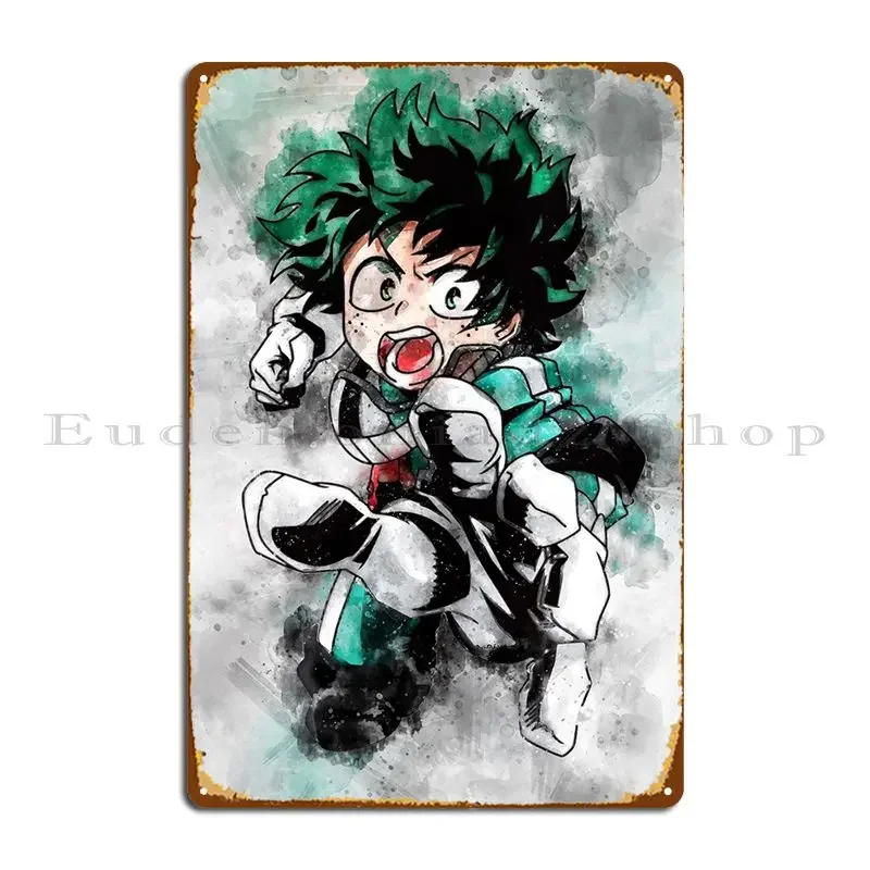 Midoriya Izuku Deku Metal Plaque Poster Classic Vintage Customize Mural Kitchen Tin Sign Poster