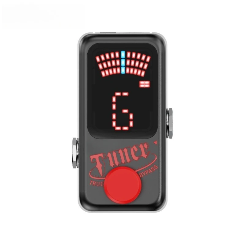 Pedal tuner, electric guitar bass tuning mono-effect device, silent tuning lossless pass-through
