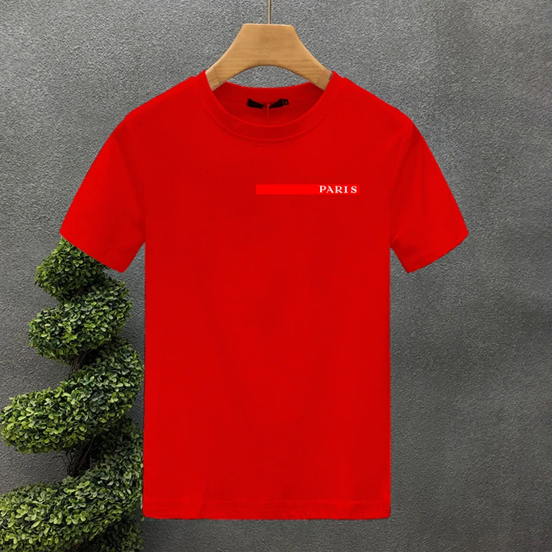 Luxury Brand Paris 100% Cotton High Quality Printing Couple Tees Summer Harajuku For Men/Women Short Sleeve T-shirt Asian Size