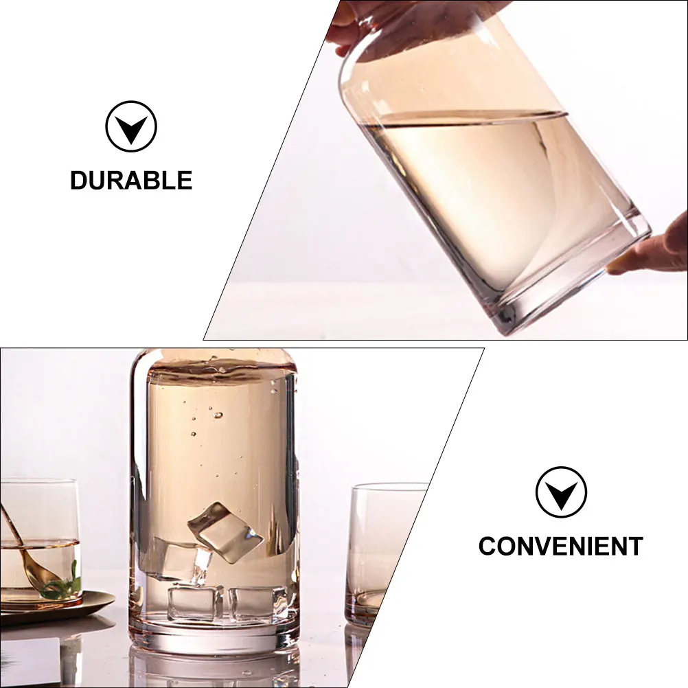 

1 Set Large Capacity Heat Resistant Glass Cold Water Kettle Compact Design Insert Creative Household Juice