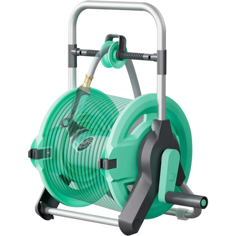 

Portable Garden Hose Reel Cart Hold Up to 5075 Ft Hose Garden Hose Holder Tools With BuiltIn Guide for Outside Car Washing Wate
