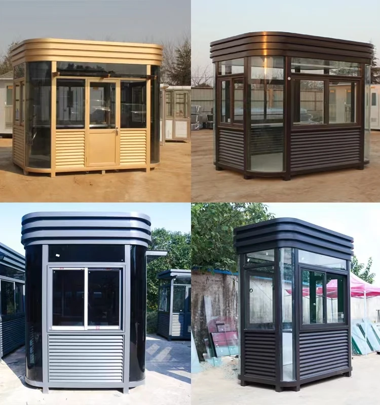 Custom security guard booth, outdoor doorman duty room, parking lot toll booth