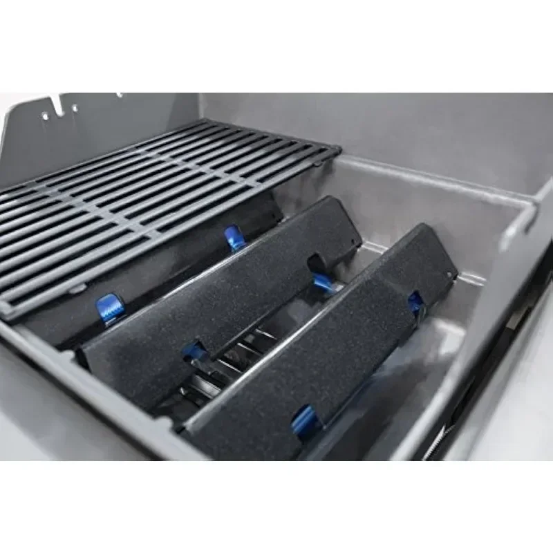 شواية بروبان سائلة بشعلة ثنائية، 48 × 26 × 57 بوصة، أسود