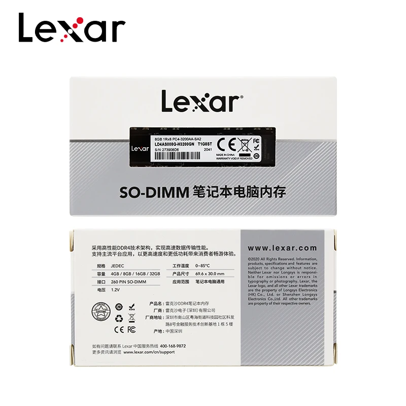 Original Lexar RAM DDR4 3200Mhz 8GB 16GB 32GB Random Access Memory