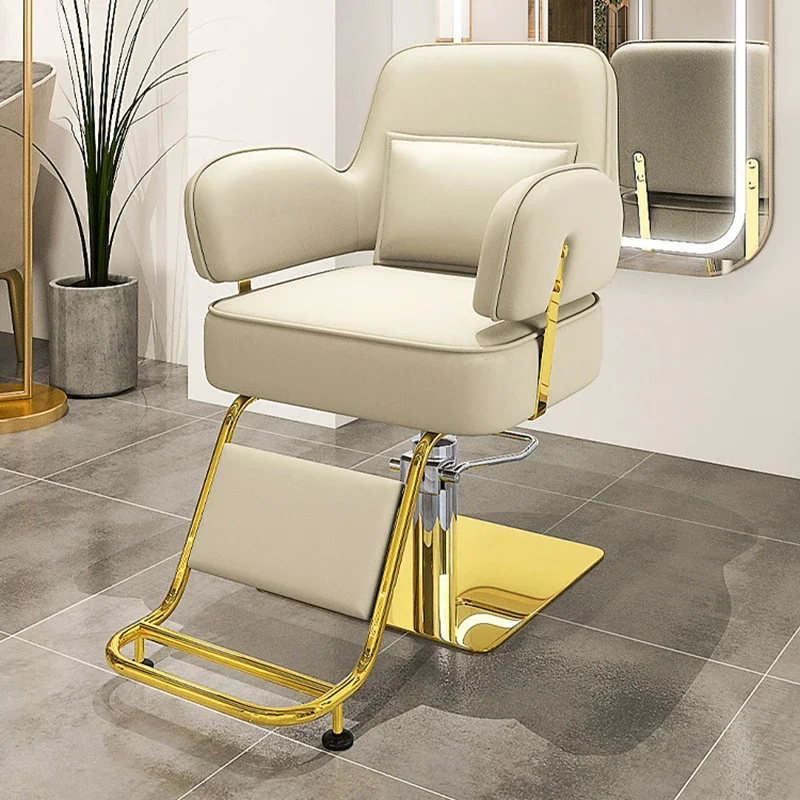 

Modern Simple Style Barber Chairs Nordic Luxury Hairdresser Lift Barber Chairs Hair Salon Ergonomic Salon Furniture Sillas FYBC