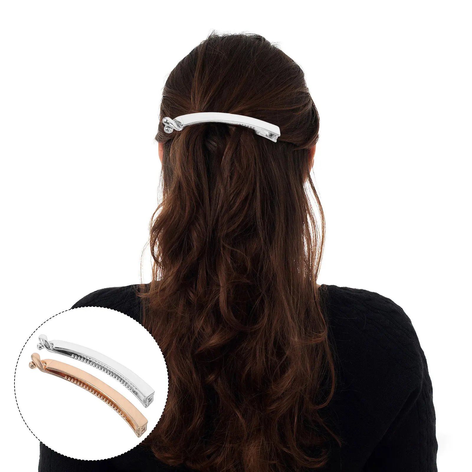 

2pcs Stylish Banana Clips For Ponytail Holders For Fine Thick Hair Hair Accessories Women Banana Clips For Thick Curl