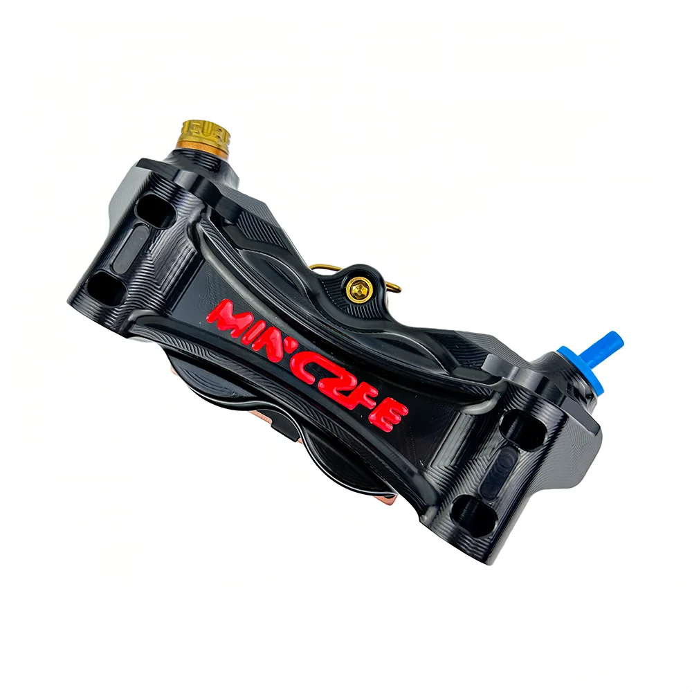 4 Piston Radial Monoblock Brake Caliper M4/M50 Style - Racing Track Version Universal Fit Left Right, Black, with M10x1.25 - Image 6