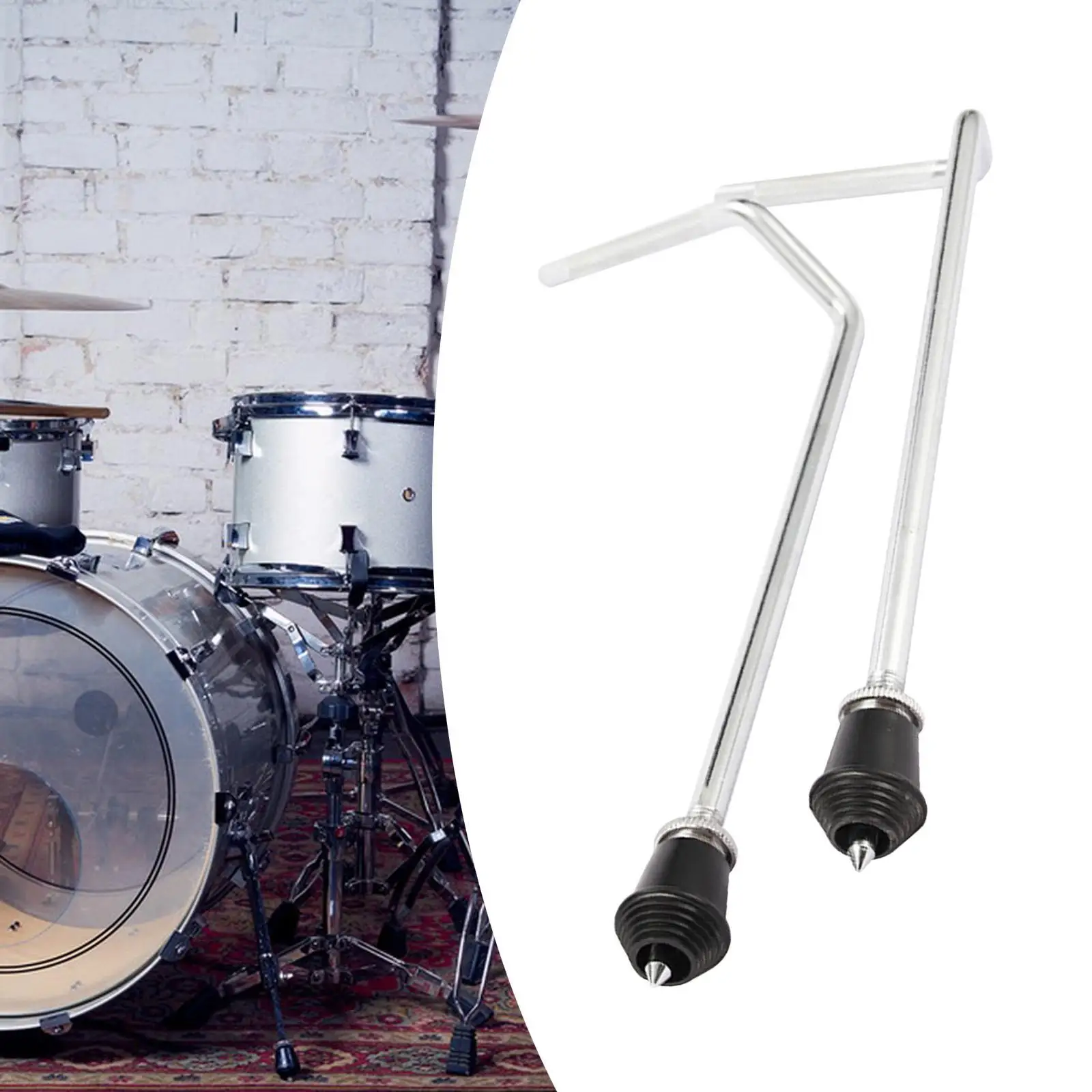 

2Pcs Metal Drum Set Leg, Drum Support Feet, Anti Slip Floor Tom Feet, Drum Floor Tom Leg Bracket Percussion Instrument Parts