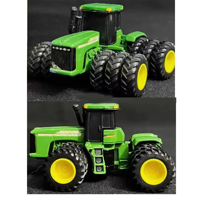 1:64 Scale Alloy Twisting Twelve-Wheel Tractor Agricultural Vehicle Diecast Miniature Toy Car Simulation Classic Model Souvenir