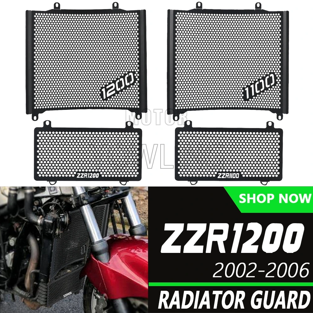 

For Kawasaki ZZR1100 Ninja ZX-11 1989-2001 Motorcycle Radiator Protection Grille Guard Protector Cover ZZR1200 ZX-12 2002-2006