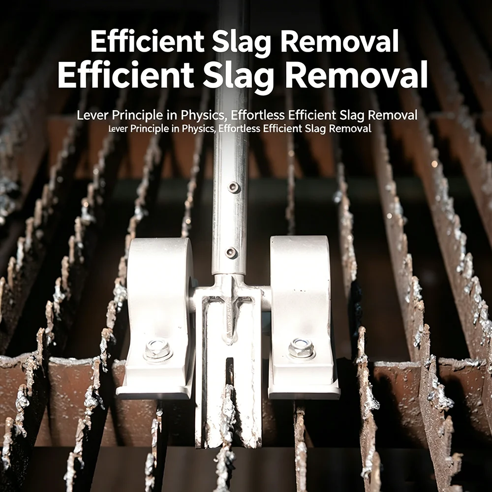 Small Manual Slag Remover with Rack for Laser Cutting Grating Slag Cleaning Safety