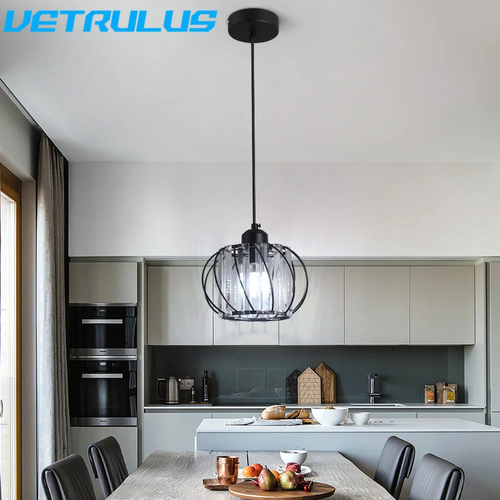 

Modern Pendant Light Nordic Ceiling Lamp Crystal Chandelier Balcony Corridor Kitchen Island Lantern Hanging Fixture Home Decor