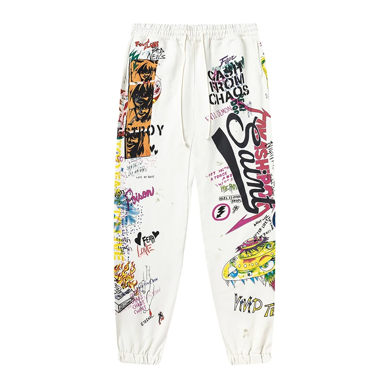 

Популярные потертые брюки с граффити Saint Vintage Takashi Murakami для мужчин и женщин