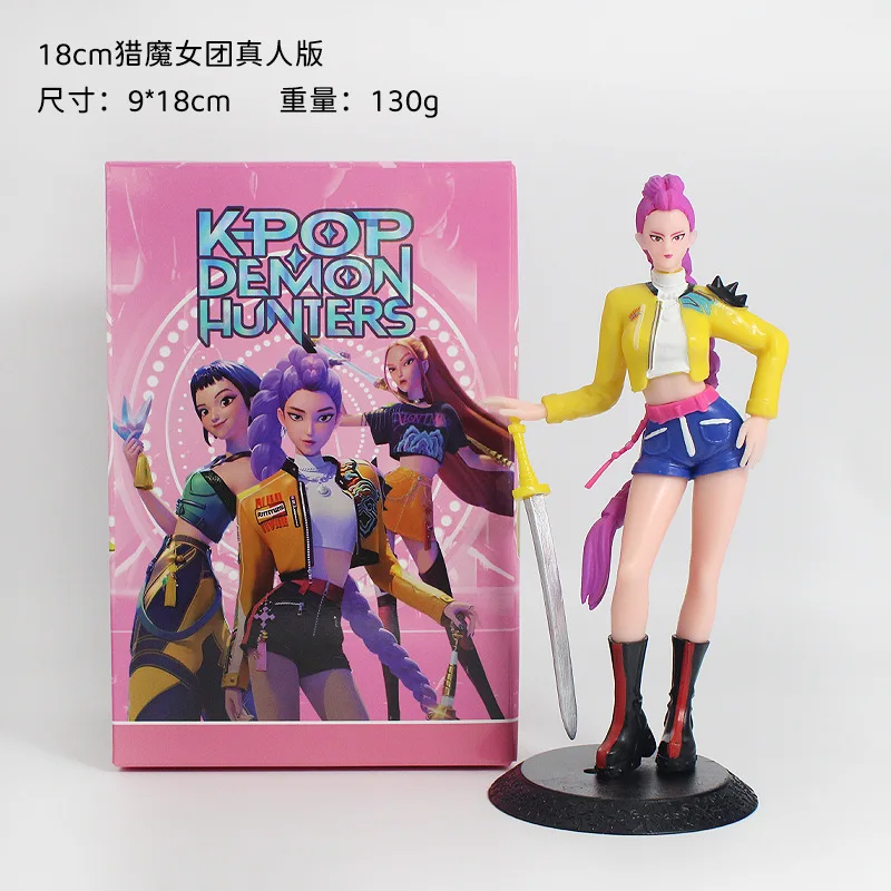 Nowe figurki z żywego materiału z motywem Demon Hunter Girl Group - gadżety z grupy idolów K-Pop, zabawki i ozdoby z postaciami z kreskówek