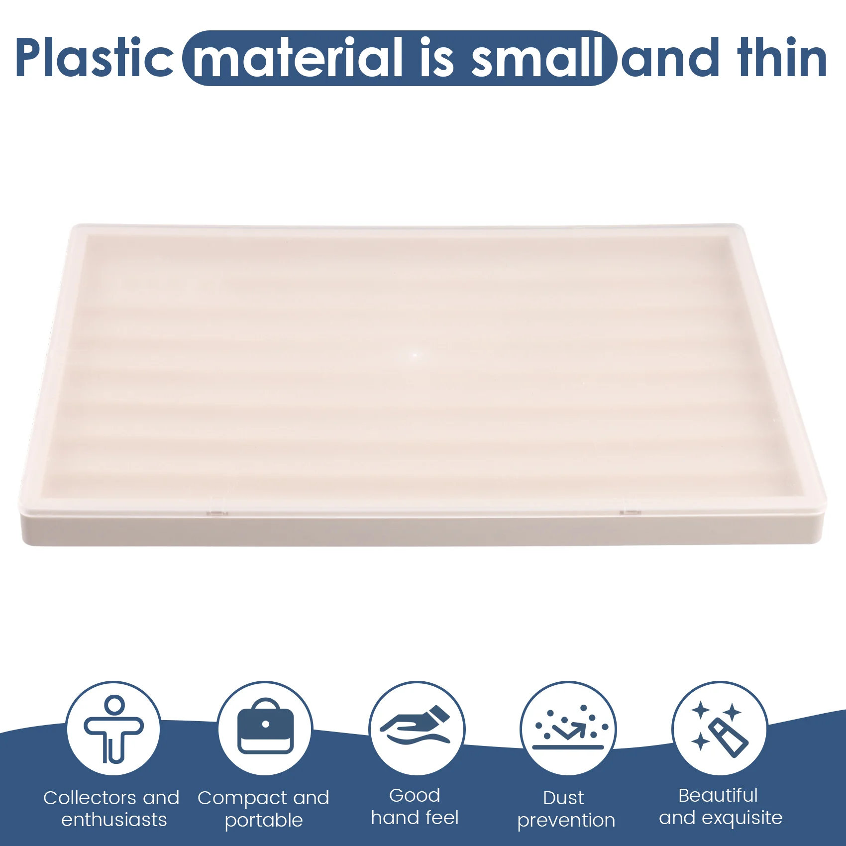 Boîte de rangement étanche populaire pour capuchons de touches avec couvercle, pour affichage et Collection de capuchons de touches de clavier, Beige