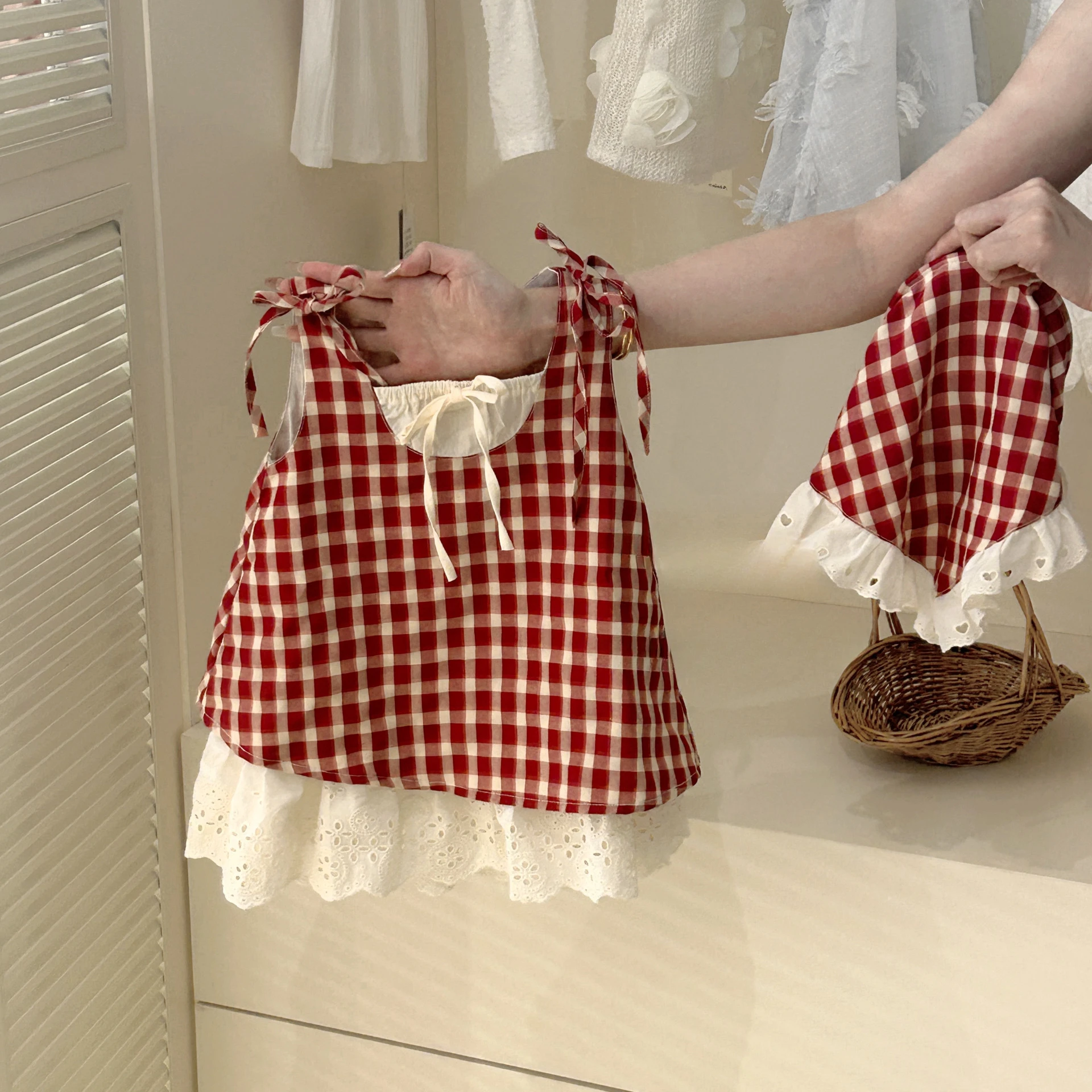 

Girls' Floral Camisole Dress 2025 Summer New Spring Children's Patchwork Dress Baby Sweet Dress