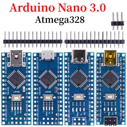 For Arduino Nano 3.0 Atmega328 Controller With The Old Bootloader Mini Type-C Micro USB Compatible For Arduino Nano CH340 Driver