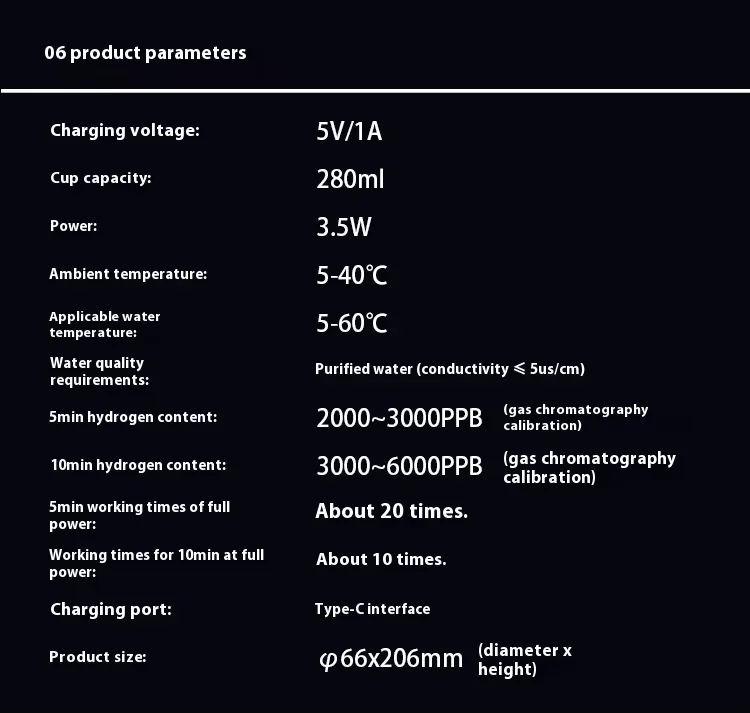 2025 New Hydrogen Water Generator H2 Hydrogen Water Cup Portable Rich Hydrogen Water Bottle