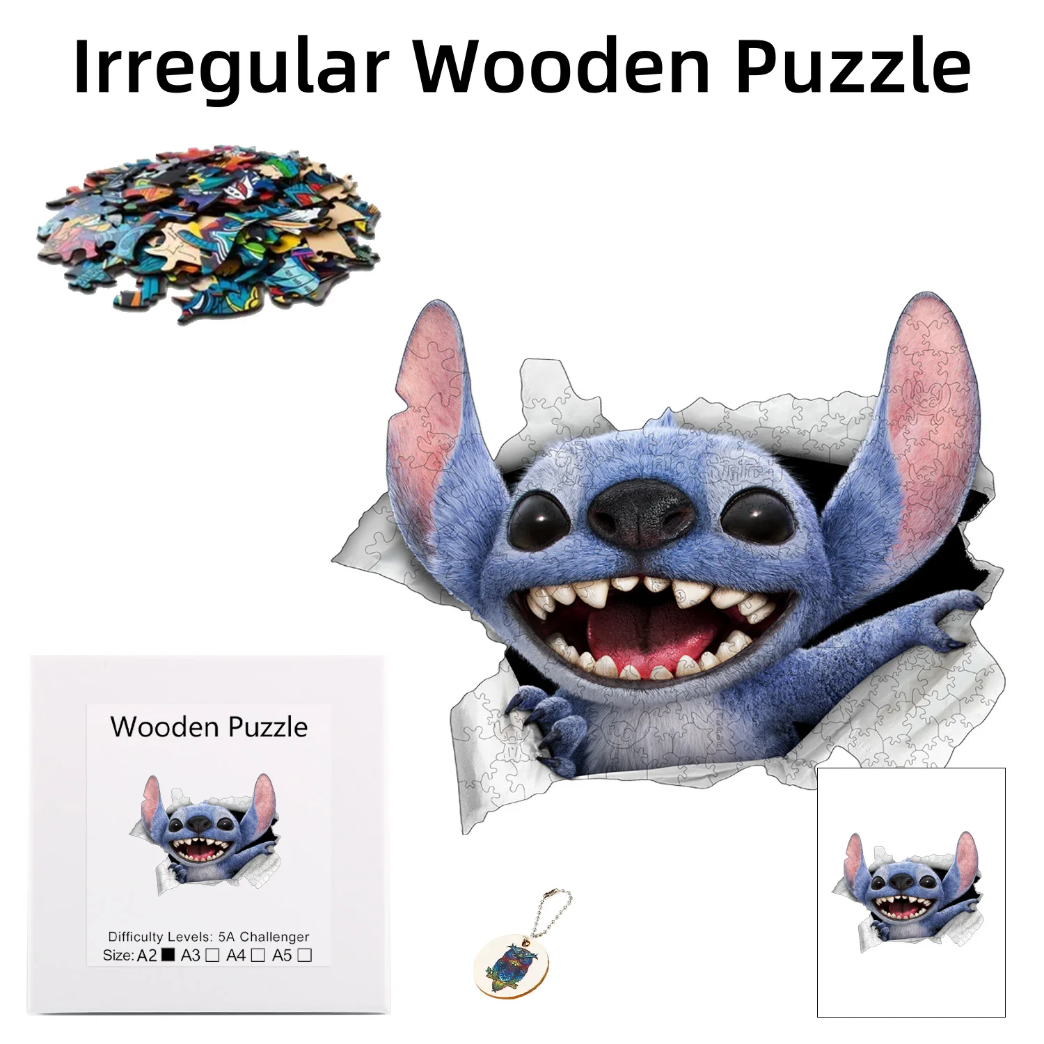

Disney's Mischievous Alien Stitch jigsaw Wooden Puzzle Is The Best Christmas Gift For Children Family And Friends