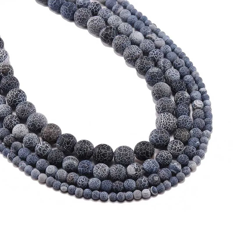 Image of Diffone 4/6/8/10mm Natürlicher Blauer Stein Für Schmuck Machen Runde Lose Perlen DIY Armband Halskette Ohrring Fußkettchen Hohe Qualität