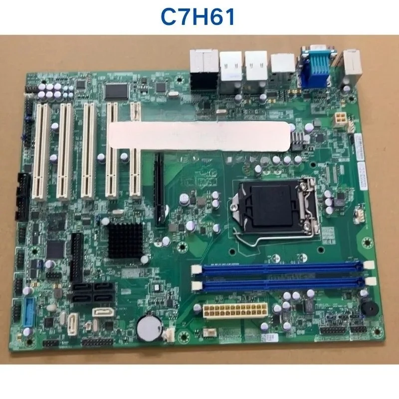 Placa base de segunda mano, probada y en buen estado para equipos de estación de trabajo, 1155 pines, C7H61 REV:1.02