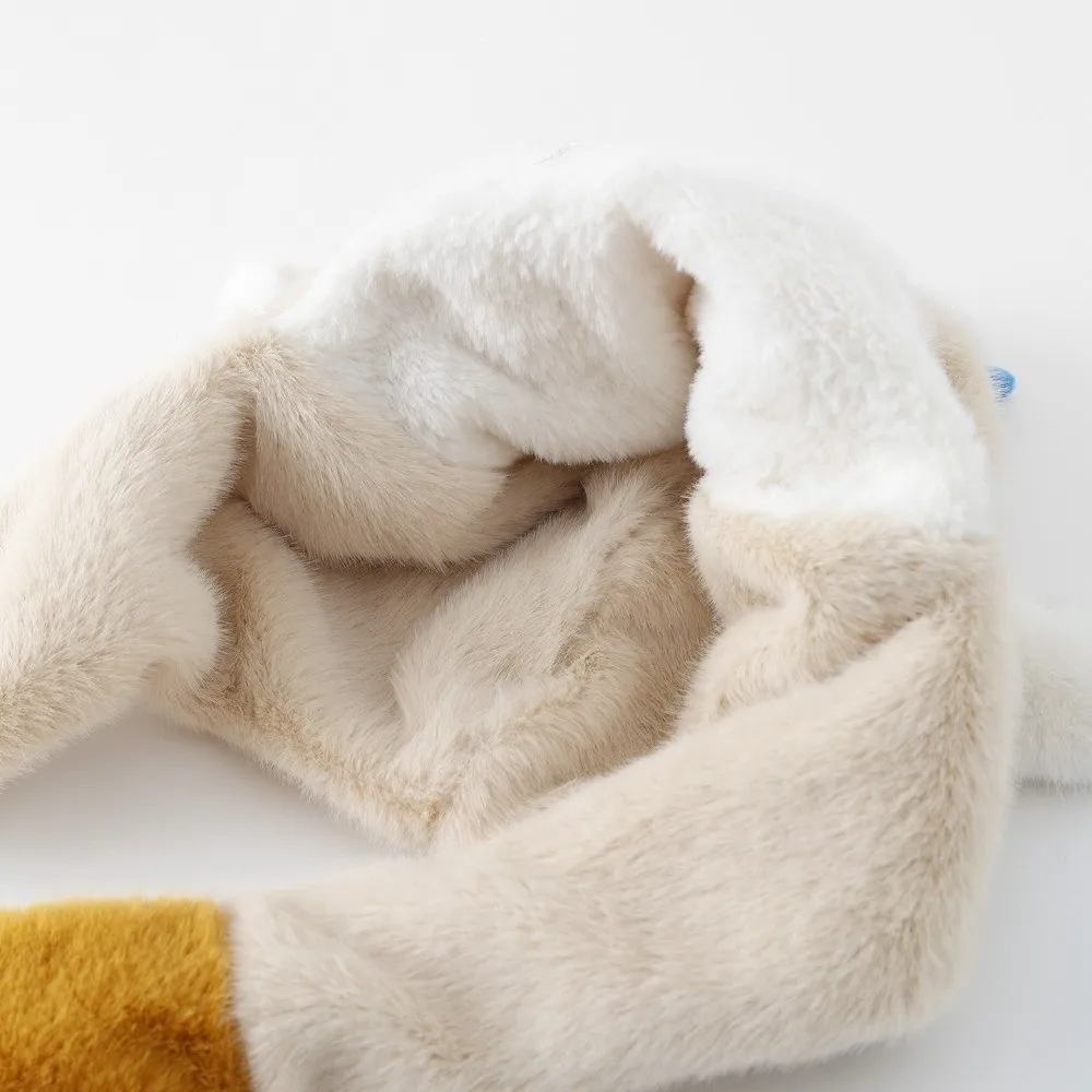 

New Cute Cartoon Balaclava Hat Windproof Warm Pullover Hats Thickned Cold Proof Ear Protection Cap Winter