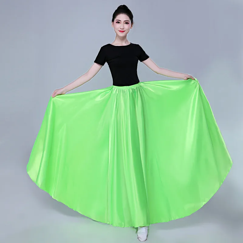 Maxi saia longa de seda para senhoras, vestido de verão leve, saia de praia de férias, mais tamanhos, bainha de 360 graus, 540 720 graus, 90cm