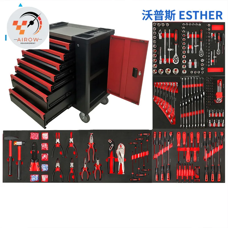 

Тележка для инструментов Airow оптом от производителя, многофункциональная, для мастерских, с набором инструментов для обслуживания, 420 предметов