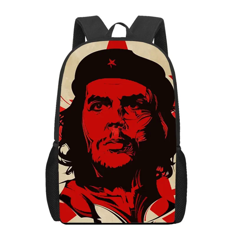 Che guevara 3d druck schüler schult aschen teenager rucksack für mädchen jungen kinder buch taschen laptop rucksack reise rucksack