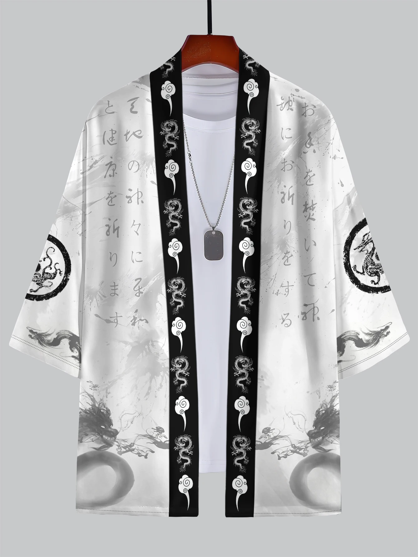 2025 New Summer Men's 3D Kimono Bundle - Ukiyo - e & Dragon Patterns