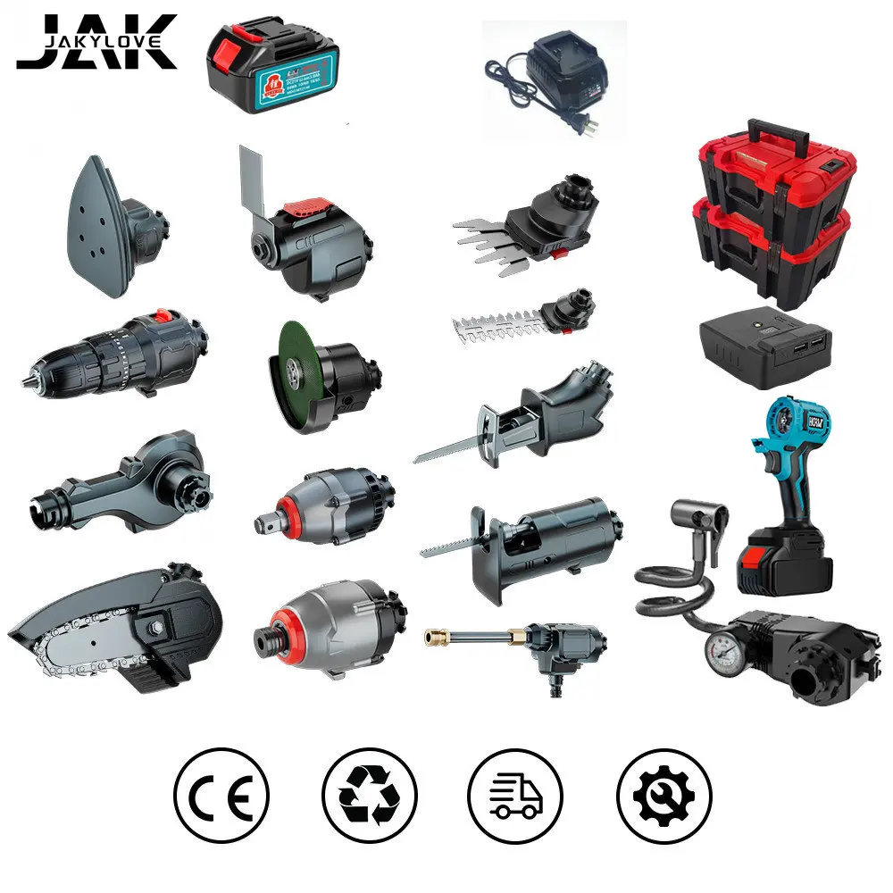 Brushless Multifuncional Tool Grupo Chave de Fenda Elétrica Pistola de Água Máquina de Polimento Reciprocating Saw Swinging Tool