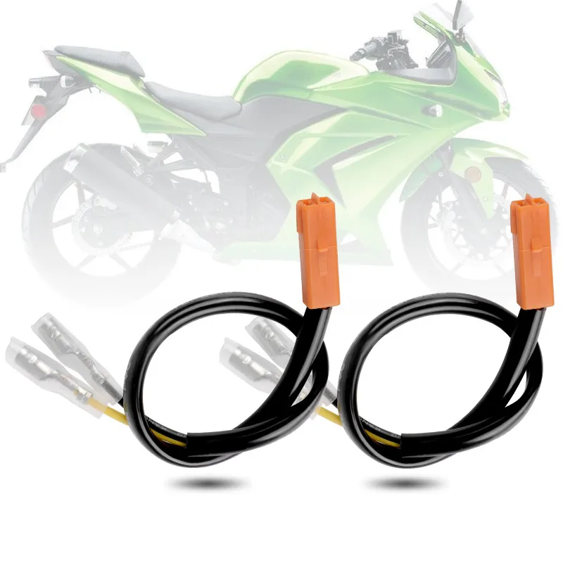 

Motorcycle Turn Signal Adapter Cable 2-Pin For KAWASAKI Z125 Z250 Z300 Z650 Z900 Ninja 250R 300 650R ZX-6R 10R Connector Harness