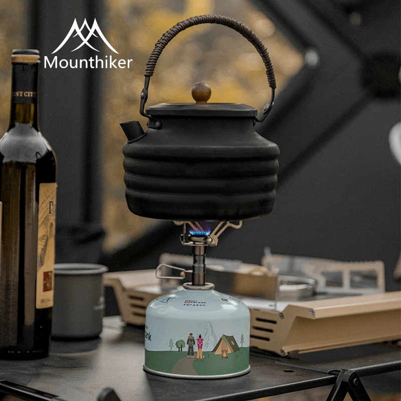 

Mounthiker мини-газовая плита для кемпинга, туристическая горелка, большая мощность, посуда, складная портативная печь для выживания на открытом воздухе, пикника, барбекю
