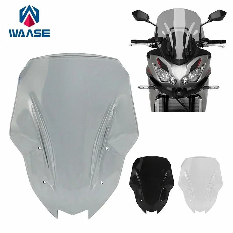 

WAASE для Kawasaki Versys 650 KLE650 2022 2023 2024 2025 толщина 4 мм ветровое стекло ветровой дефлектор экран козырек стекло