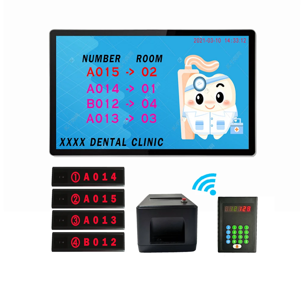 

Wireless Voice Broadcast 3 Digits Show Customer Number Restaurant Hospital Bank Waiting Line Management Queue Calling System
