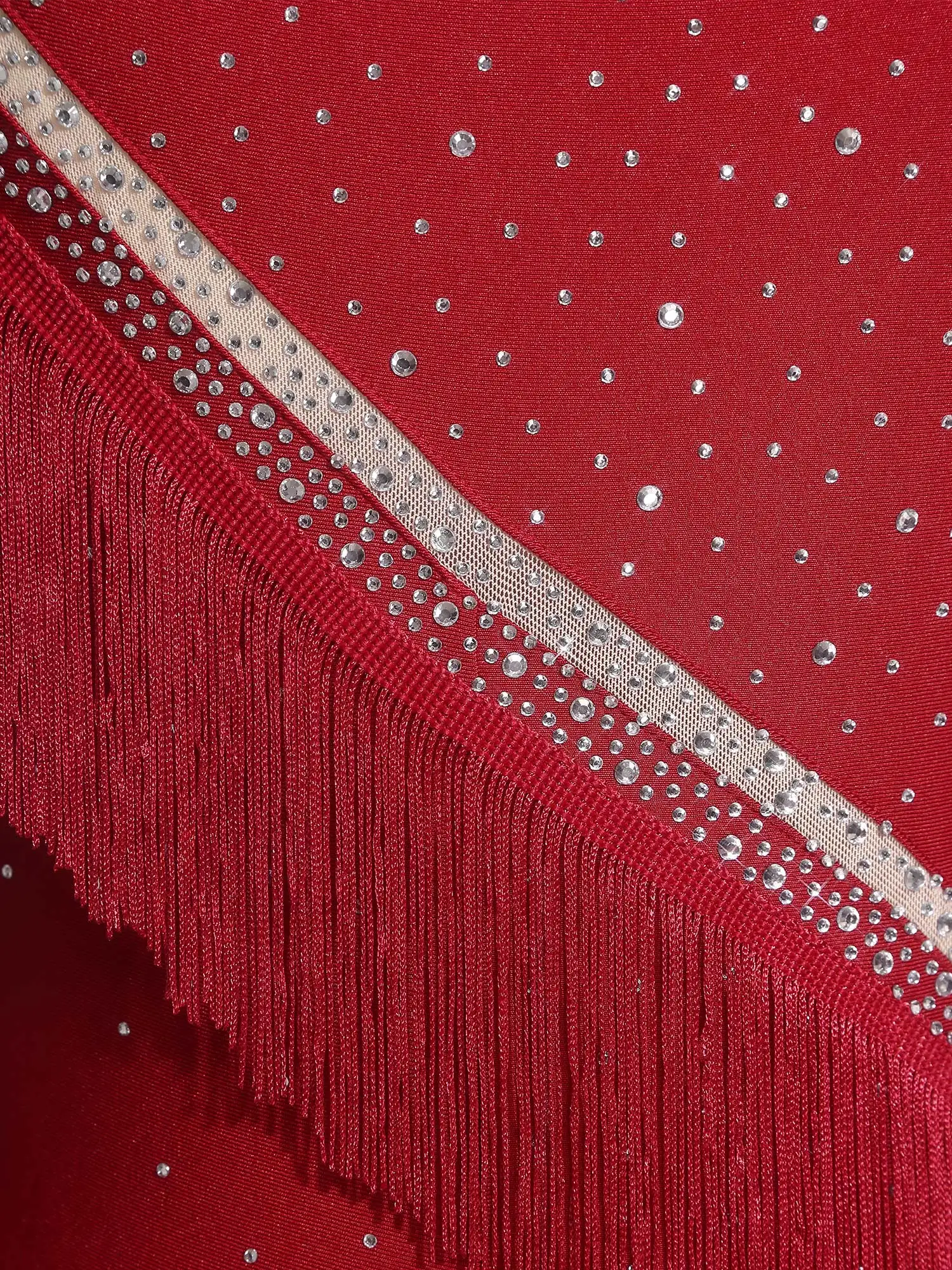 Mulheres dança latina collant vestido strass cha-cha samba tango trajes borla menino-shorts pernas uma peça bodysuit dancewear