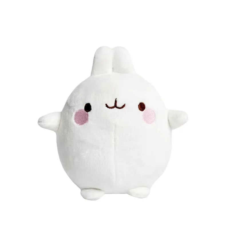 12cm Genuine Molang Plush Stuffed Toys Rabbit Cartoon Anime Soft Dolls Kawaii Cute Keychain Pendant Baby Birthday Gifts Decor